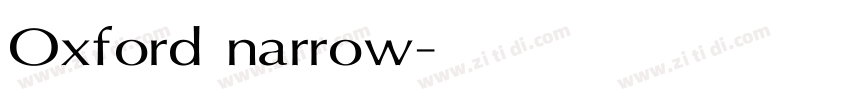 Oxford narrow字体转换